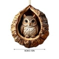 thumbnail image 6 of Woodland Animal Shell Ornaments 2026, Owl Perched Christmas Ornament, 3D Resin Hanging Decorations for Xmas Tree, Year-Round Forest Display and Holiday Keepsake, 6 of 6