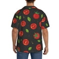 thumbnail image 7 of Goofa Tomatoes1 Printed Men's Casual Short-sleeved Shirt,Lightweight Breathable Button-down,Summer Casual men's top,Versatile Fashion shirt-XX-Large, 7 of 7