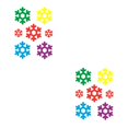 thumbnail image 4 of Justharion Christmas Static Sticker Fridge Window PVC Decal Home Office Shop Self -adhesive Decoration, Long Hat Santa Clause Snowflake 2Set, 4 of 6