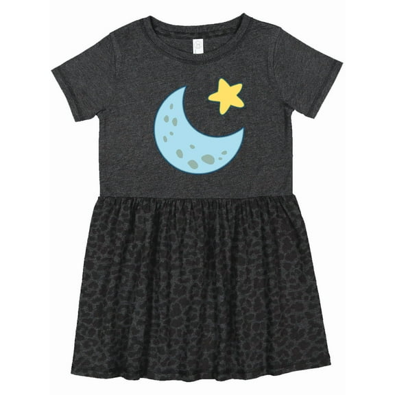 Inktastic Moon and Star Girls Toddler Dress