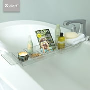 Atomi Expandable Clear Acrylic Caddy Bathtub Tray