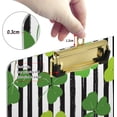 thumbnail image 4 of FMSHPON Striped Shamrock Clipboard Hardboard Wood Nursing Clip Board and Pull for Standard A4 Letter 13x9 inches, 4 of 8
