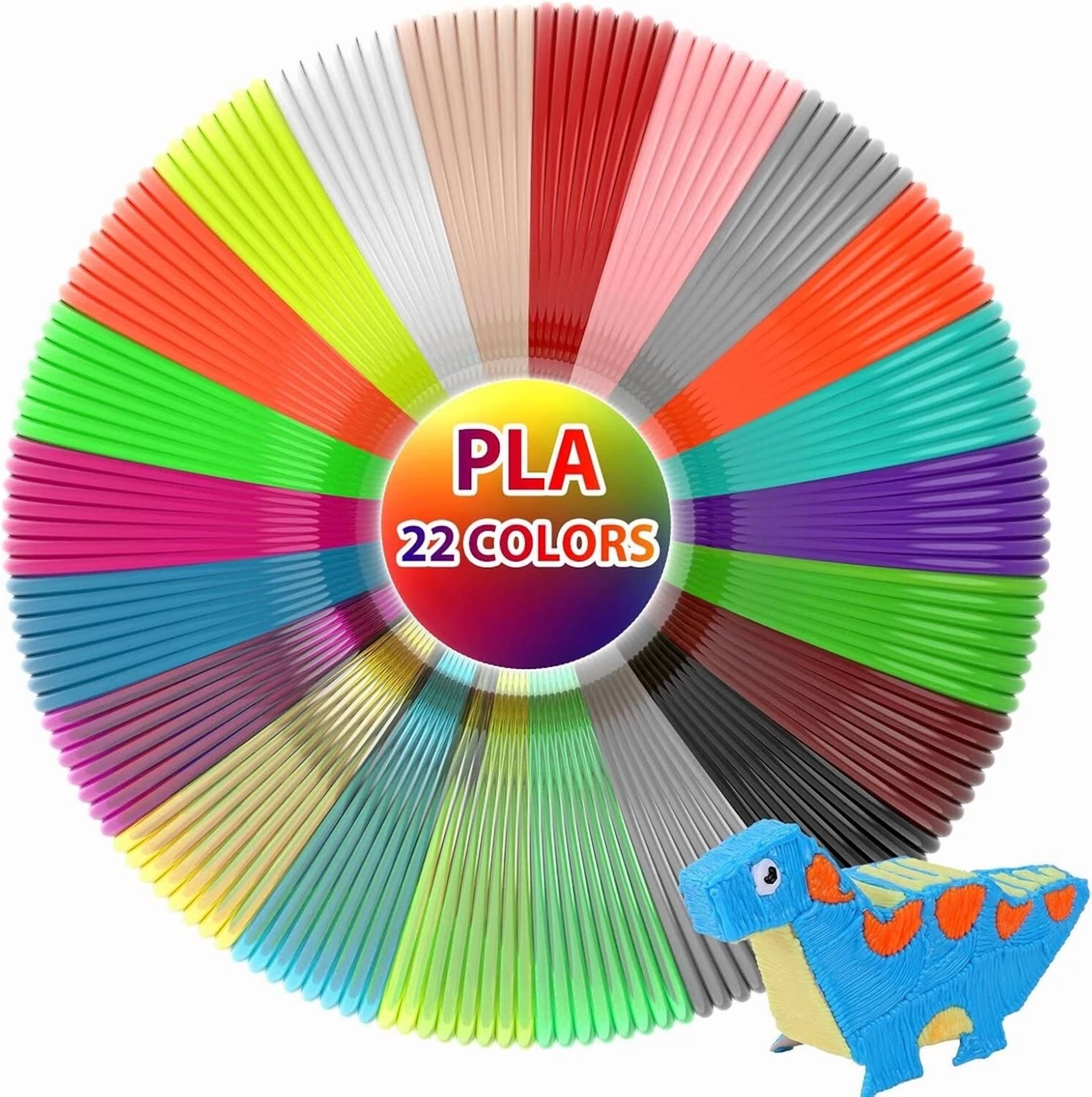 RHEA- 22 Vibrant Colors 1.75Mm Pla 3D Pen Filament - 220 Feet For Creative Mastery