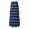thumbnail image 3 of adviicd Flowy Maxi Skirts for Women 2025 Summer Casual Floral High Waisted Plus Size Long Boho Work Skirt with Pockets Dark Blue, M, 3 of 5