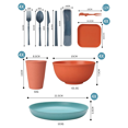 thumbnail image 1 of 96Pcs Unbreakable Dinnerware Sets for 4 People, Camping Plates and Bowls Set, Picnic Dinner Sets, Serving Plates, 1 of 7
