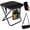 Black, variant on Collapsible Stool, 2-in-1 Foldable Stool Backpack, Portable Folding Stool Chair with Adjustable Shoulder Strap & Storage Mesh Bag, Lightweight Camping Stool for Fishing Travel Hiking Picnic (Black)