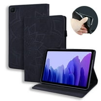 Dteck Galaxy Tab A7 2020 Tablet Case, Folio Case for Samsung Galaxy Tab A7 10.4 inch SM-T500 T505 T507 Embossed PU Leather Flip Stand Case Cover, Black