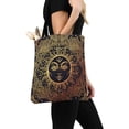 thumbnail image 3 of ASHLEIGH Beautiful Floral Paisley Sun Face Medallion Pattern Canvas Tote Bag Tote Shopping Bag Washable Grocery Tote Bag, Craft Canvas Bag for Women Men Kids, 3 of 3