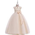 thumbnail image 3 of Vestido de novia con solapa y hombros descubiertos, vestido largo para niña de las flores, disfraz de fiesta infantil, vestido de princesa, 3 of 6