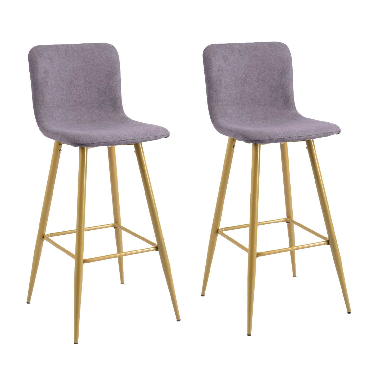 HOMY CASA 30'' Upholstered Bar Stools, Set of 2, Mid Century Modern