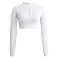 thumbnail image 4 of Seamless Workout Sets for Women 2 Piece High Waist Running Shorts and Long Sleeve Crop Tops Gym Yoga Sets Sweatsuit Ladies Clothes, 4 of 7