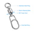 thumbnail image 3 of 92Lbs Fishing Swivels Snaps Stainless Steel Barrel Swivels Ball Bearing 25 Pack, 3 of 6
