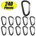 thumbnail image 2 of GOGO 240Pcs Carabiners Keychain Clip Wholesale, 3 Inch Heavy Duty Metal Spring Snap Carabiner Hook-Assorted, 2 of 6