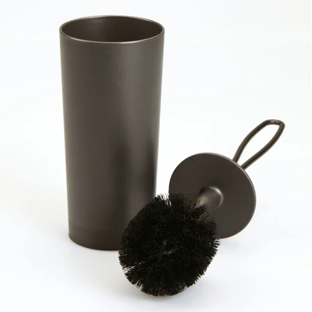Loop Toilet Brush And Holder Set, 4" X 16.25", Bronze