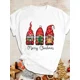 thumbnail image 1 of Camiseta de estilo navideño para mujer, ropa con estampado de dibujos animados, moda para mujer, 1 of 5