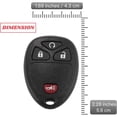 thumbnail image 6 of Easy to Use Replacement Keyless Entry Remote Car Key Fob 315MHz 15913421 for Chevrolet for Sierra 1500 2500 3500 2007-2013 – Suitable for Chevrolet 4-Key 315 Frequency J16, 6 of 7