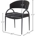 thumbnail image 3 of Meridian Furniture Privet Black Dining Chair (Set of 2), 3 of 6