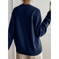 thumbnail image 6 of DOKOTOO Womens Sweater Tops Crew Neck Long Sleeve Knit Pullover Shirt 2 in 1 Layered Look Button Detail Lightweight Casual Top S-2XL, 6 of 10