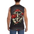 thumbnail image 4 of Fotbe Red Mushrooms Men's Camiseta sin Mangas Estampada para Hombres, Playera Casual para Gimnasio, Entrenamiento, Playa-X-Large, 4 of 7