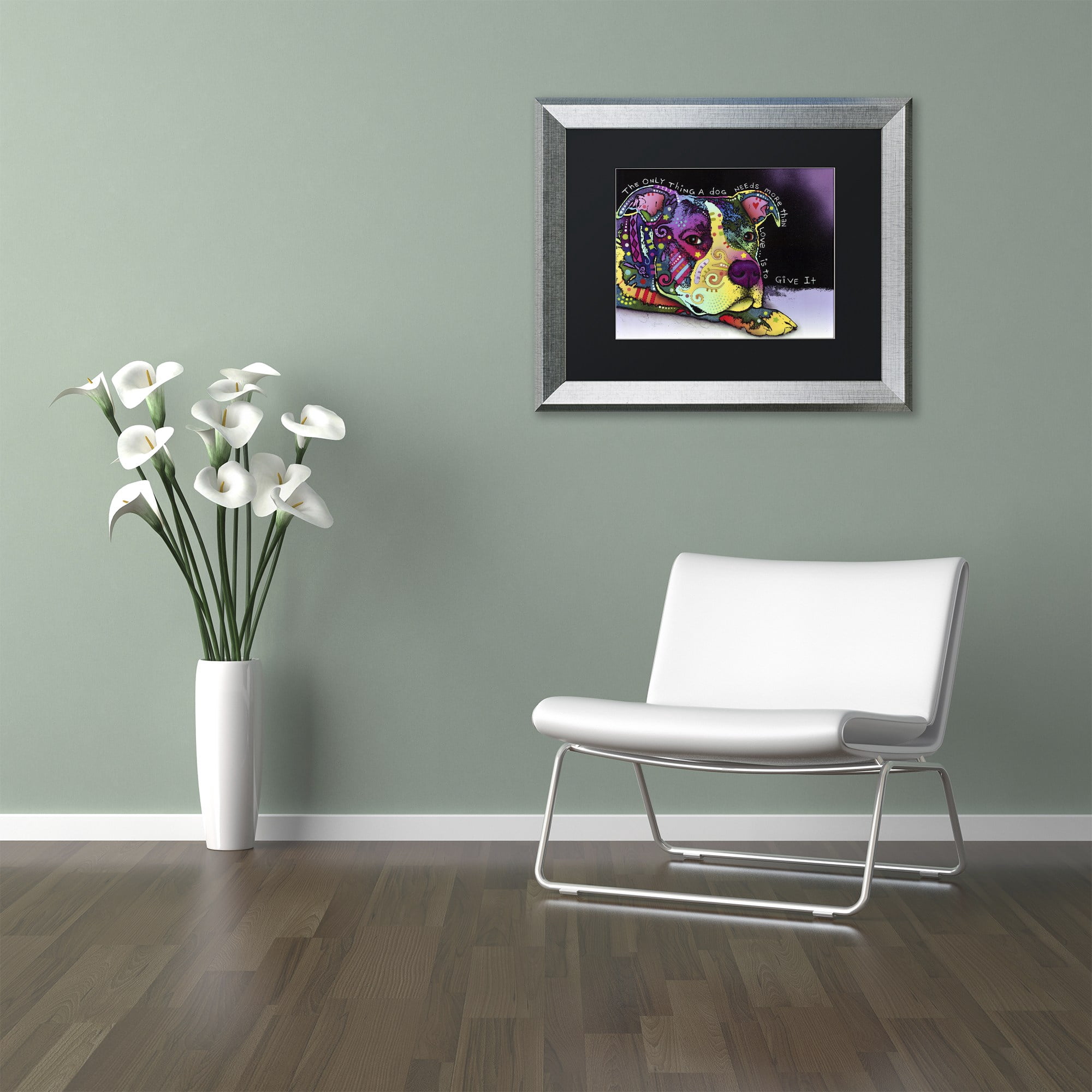 Trademark Fine Art "Affection" Canvas Art by Dean Russo, Black Matte, Silver Frame