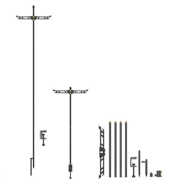 Poste colgante para acampar Yeacher Aleación de aluminio 64-138 cm