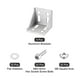 thumbnail image 3 of 4 Juegos Interior Esquina Soporte Fuelle Kits, 57x57x59mm 6060 Ángulo Conector para 6060 Series Aluminio Perfil (Plata/ 32 x Cuadrada Tuercas y Hexagonal Zócalo Pernos y Arandelas), 3 of 7