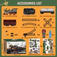 thumbnail image 5 of BUBUQE Train Set for Kids Remote Control Electric Toys Steam Locomotive, Cargo Cars & Luxury Tracks, 5 of 9