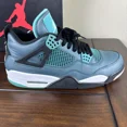 thumbnail image 4 of Ni - ke Ni - ke Air Jordan 4 Retro 705331-330 Teal Sneakers Men's Size 10.5, 4 of 5
