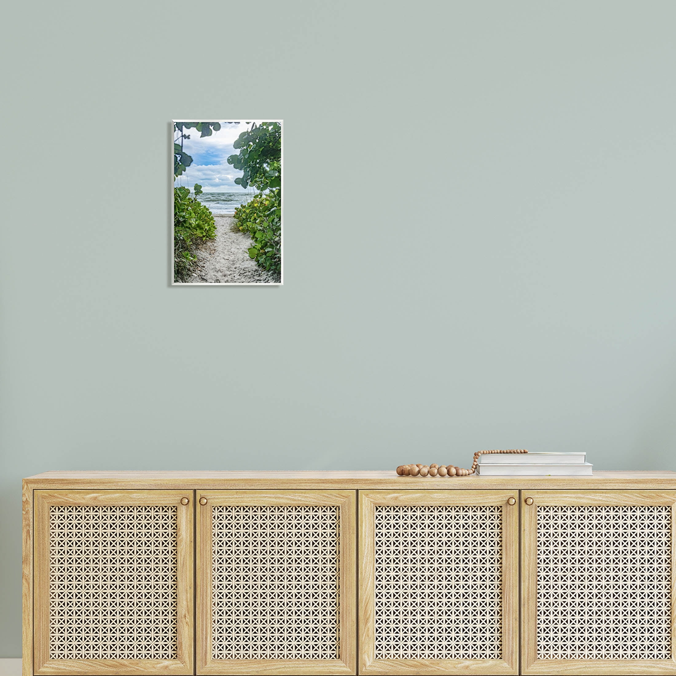 Stupell Industries Overhanging Beach Greenery Plants Path Photograph Unframed Art Print Wall Art, Design by Mary Lou Photography