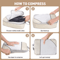 thumbnail image 6 of Compression Packing Cubes, 7 Set Travel Organizer Bags for Luggage with Shoe Bag, Expandable Storage for Suitcases Travel, Beige, 6 of 7