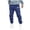 Blue, variant on Mens Autumn and Winter High Street Fashion Leisure Loose Sports Outdoor Running Sweater Pants Trousers Pants Stocking Sock Memory Boy Pants Men Slim Fit 10 Band Size Pole Sweat Pants Pants