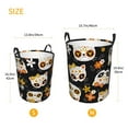 thumbnail image 3 of Sikiie Cat Skulls and Flowers Print Round Dirty Clothes Basket, Waterproof Standing Foldable Storage Basket, for Laundry Room, Bedroom, Bathroom Storage-Medium, 3 of 6