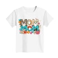 thumbnail image 4 of Zpanxa T-Shirts pour Tout-Petites Fille Imprimé Fête des Mères Col Rond Manches Courtes Haut Polyester Spandex 5-6 Ans, 4 of 5