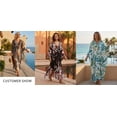 thumbnail image 6 of Cuteduck Women's Dress Summer Long Sleeve V-Neck Loose Flowing Print Bohemian Maxi Dress Free Size, 6 of 9