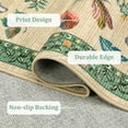 thumbnail image 6 of FairOnly 2.5'x10'Modern Machine Washable Runner Rug- Grass And Warblers Non Slip Stain Resistant Foldable Rugs for Bedroom Dining Room Kitchen,Khaki Green, 6 of 7