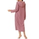 thumbnail image 3 of INSPIRE CHIC Bata de Noche con Cremallera para Mujeres, Bata Larga de Manga Larga con Capucha, Ropa de Casa con Bolsillos, Talla M, Rosa Oscuro, 3 of 6