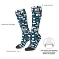 thumbnail image 5 of Picia Women Crew Soft Moisture-wicking Socks Dental Pattern Design Cotton Socks, One Size fit All, 5 of 9