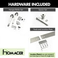 thumbnail image 3 of Homacer Brushed Nickel Sliding Barn Door Hardware Kit, for One/Single Door, 11ft Long Flat Track, Arrow Design Roller, Heavy Duty, for Interior & Exterior Use, 3 of 7