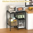 thumbnail image 3 of 4-Tier Adjustable Kitchen Microwave Stand, Multi-Purpose Metal Storage Cart for Coffee Station and Living Room, 3 of 6