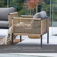 thumbnail image 4 of Grand Patio 4-Piece Outdoor Set, All-Weather Aluminum & Resin Wicker Sofa with Coffee Table - Gray, 4 of 8