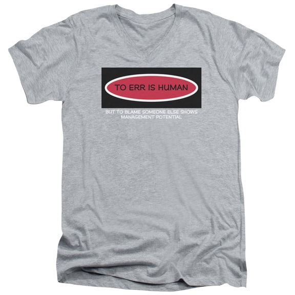 - Management Potential - Slim Fit V Neck Shirt - XX-Large