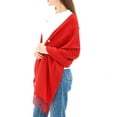 thumbnail image 4 of Alpine Swiss Womens Shawl Evening Wrap Pashmina Large Scarf Fringe Cape Poncho, 4 of 7