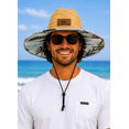 thumbnail image 2 of Quiksilver Men's Straw Hat Wide Brim Outdoor Lifeguard Straw Sun Hat, 2 of 5