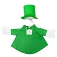 thumbnail image 2 of kkbbma under $5 2Pcs St Patrick's Day Decor, St. Patrick's Day Goose Costume, 23 Inch Yard Porch Goose Outfit, Green Shamrock Theme Decor, 3 Piece Holiday Goose Dress Set, 2 of 7