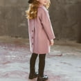 thumbnail image 6 of BFHHYA Girls' Wool-Blend Trench Coat Single-Breasted Lapel Collar Jacket Raglan Sleeve Mid-Length Pea Coat Casual Winter Outerwear (4-14Y), 6 of 9