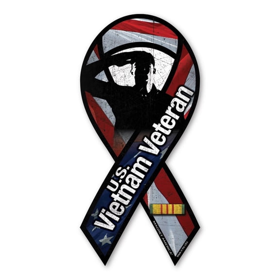 Vietnam War Veteran Salute Ribbon Magnet