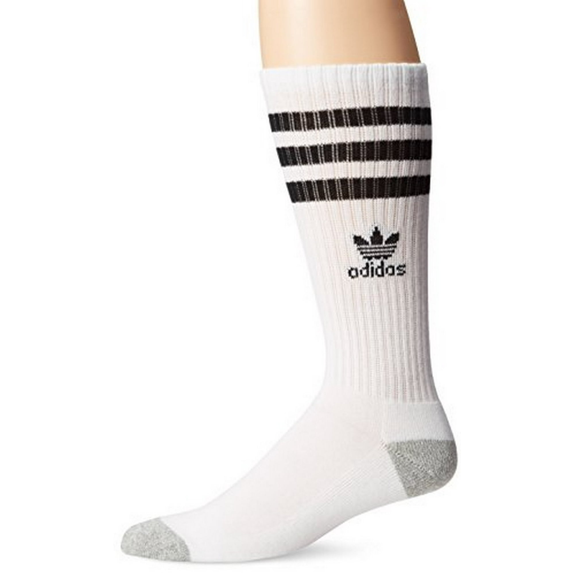 adidas Chaussette d Equipage Originals pour Hommes 1 Paire Blanc noir aluminium Chine Grande Chaussure Taille 6 12 Walmart