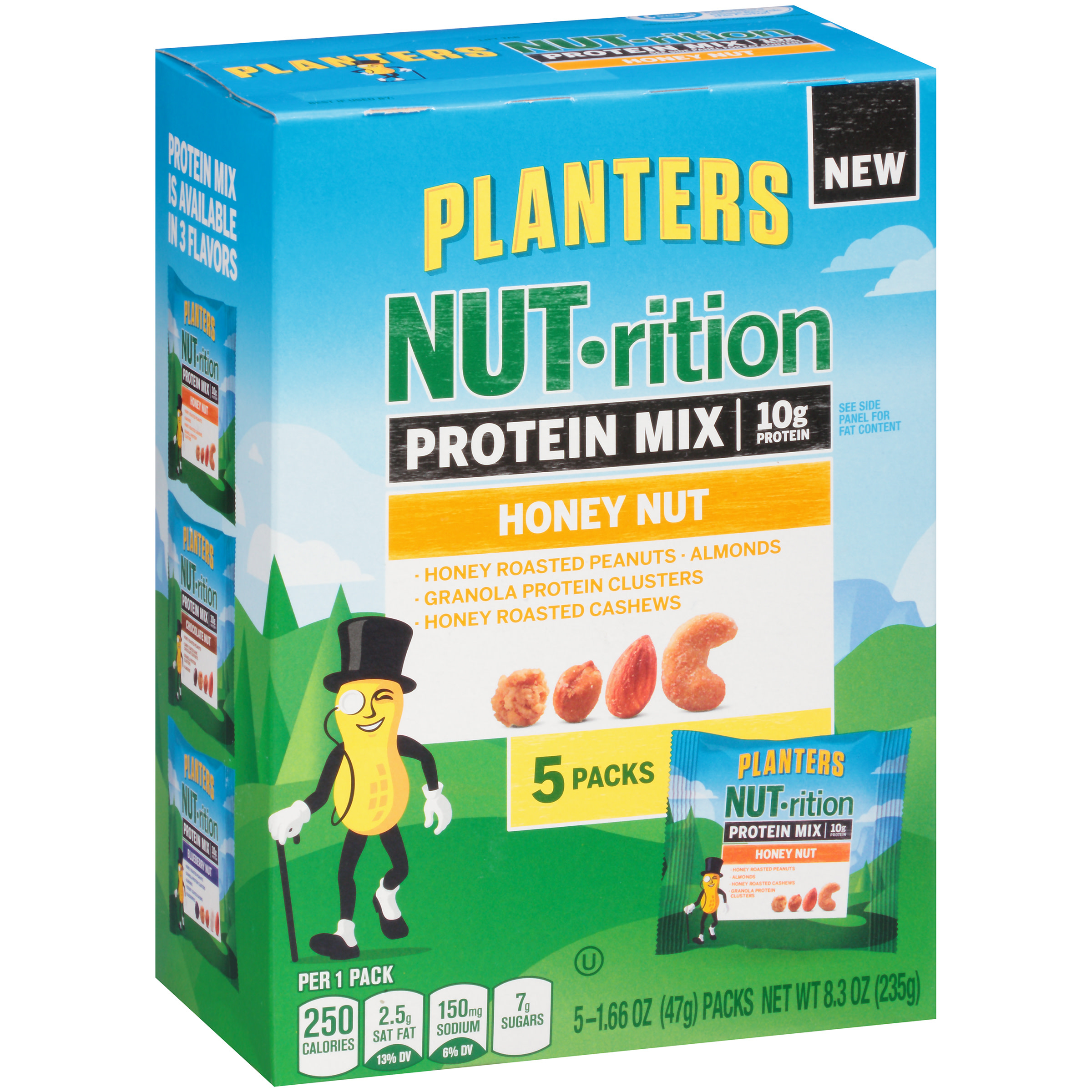 Planters NUTrition Honey Nut Protein Mix 5 1.66 oz Bags Walmart