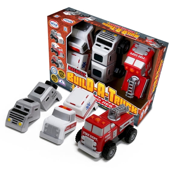 Magnetic Build-A-Truck: Fire and Rescue