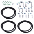 thumbnail image 2 of A/C Air Conditioning Extended Length Hoses Kit Rubber Black with Fittings O-rings Universal, 2 of 10